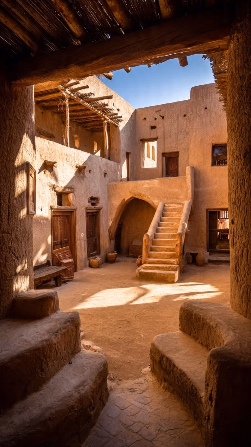 Sahel adobe architecture detail photograph -