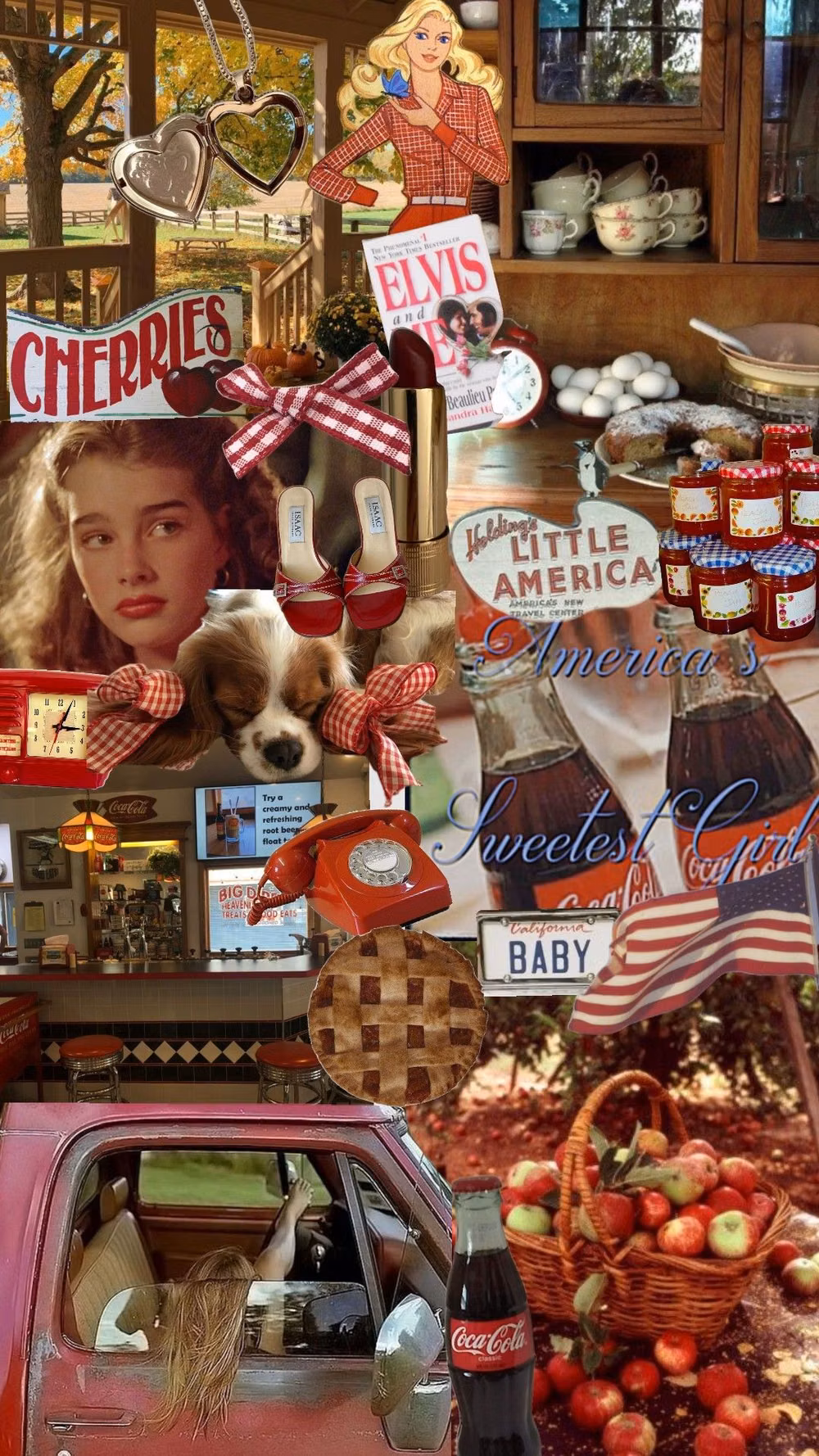 American Kitsch aesthetic - autumn americana ❤️🍂 #autumnaesthetic #autumn #america #americanaaesthetic #americana #lanadelrey #lanadelreyaesthetic #vintage #50saesthetic #red #redaesthetic