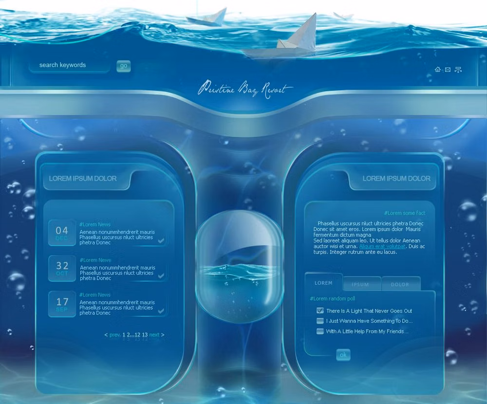 Aqua UI aesthetic -