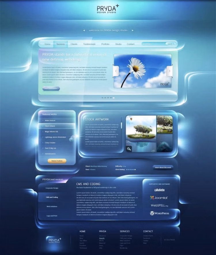 Aqua UI aesthetic -