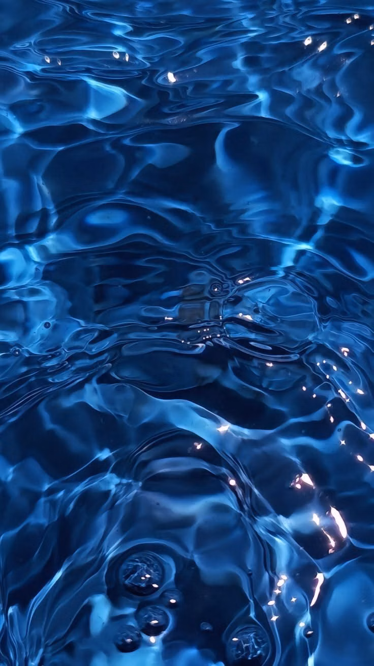 blue water droplets macro glossy photograph -