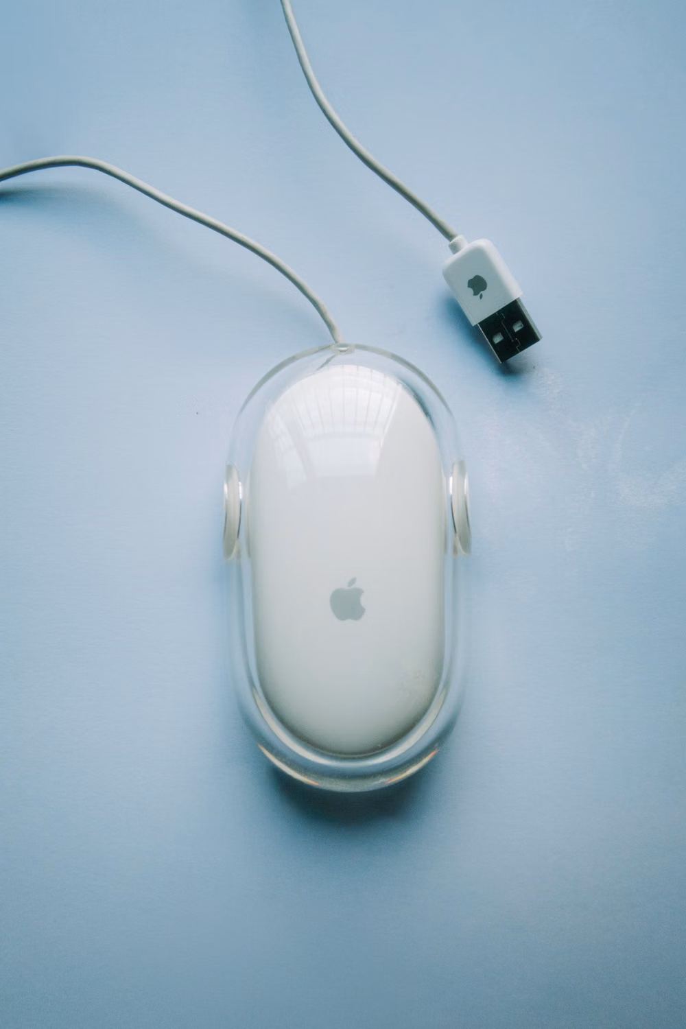 translucent blue plastic electronics product photograph -
