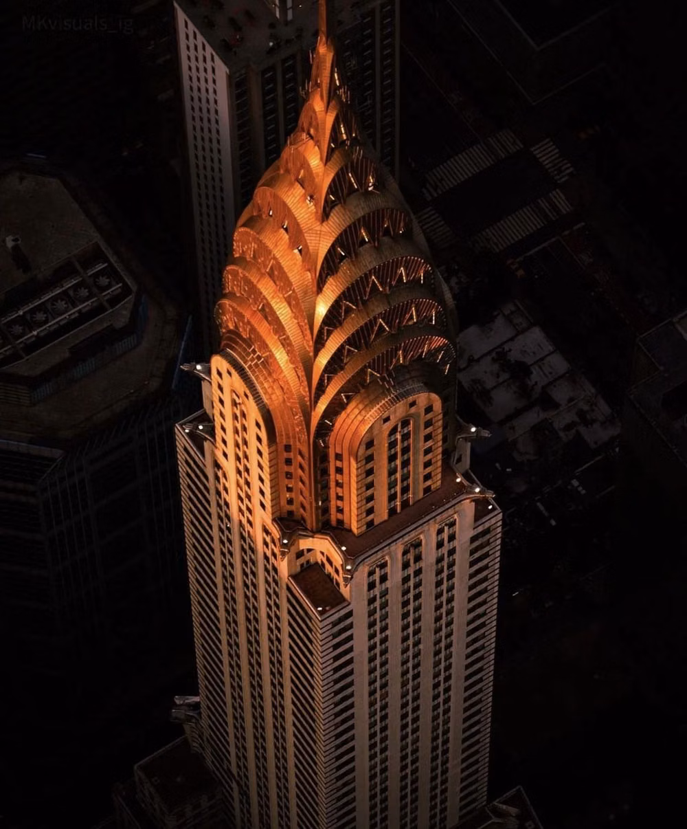 Chrysler Building crown close up photograph -