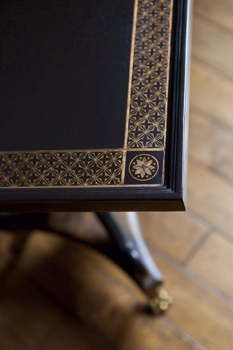 black lacquer brass geometric detail photograph - E B A N I S T A