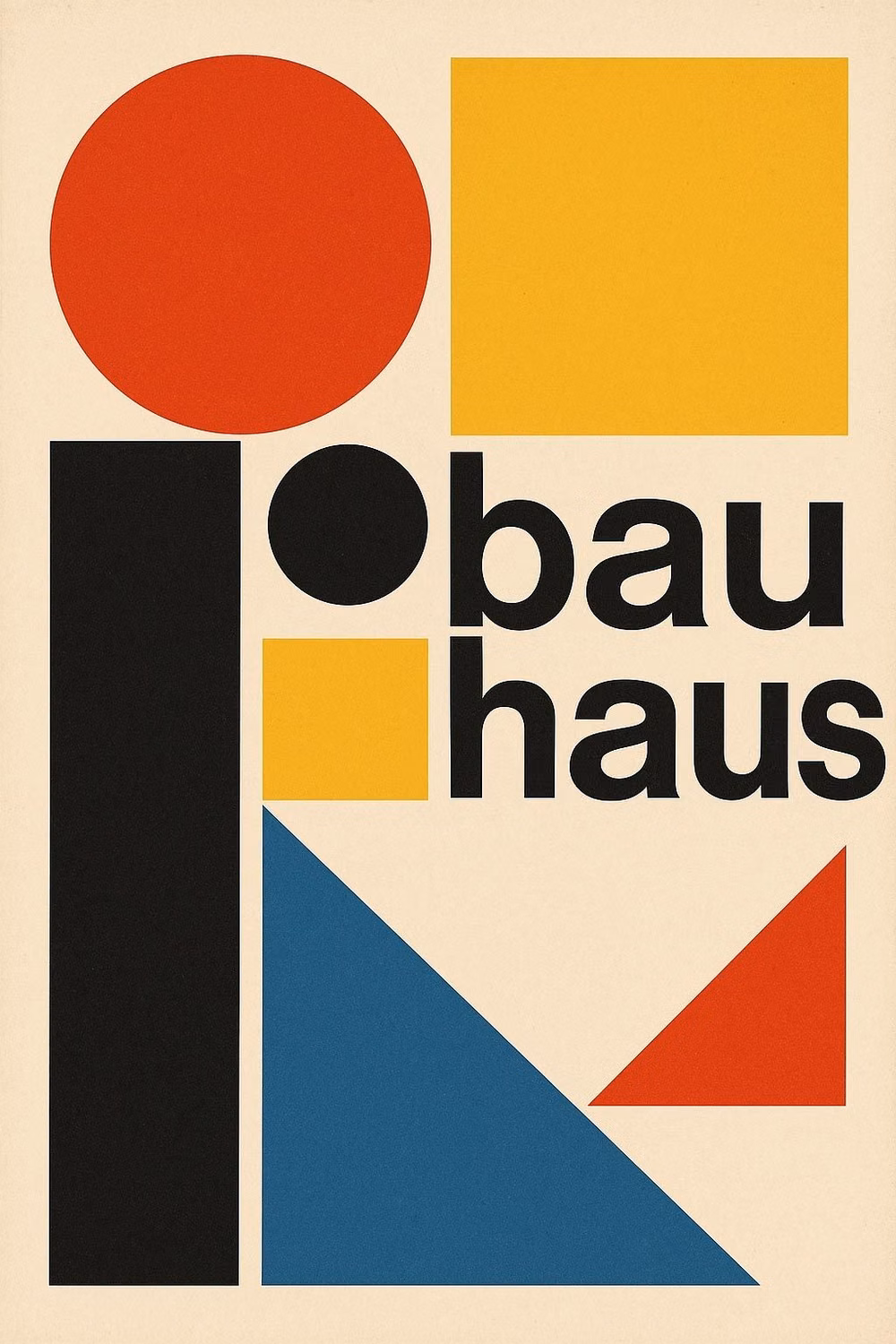 Bauhaus aesthetic - Bauhaus Style Modernist Poster – Minimal Geometric Typography Wall Art A striking Bauhaus-style print that celebrates modernist design through clean lines, bold typography, and primary shapes. Featuring abstract geometric forms in red, yellow, blue, and black, this minimalist wall art embodies the essence of the iconic Bauhaus movement. Perfect for design enthusiasts, architects, or anyone inspired by the timeless legacy of functional art. #bauhaus #typography #minimalist #geometry #moderni...