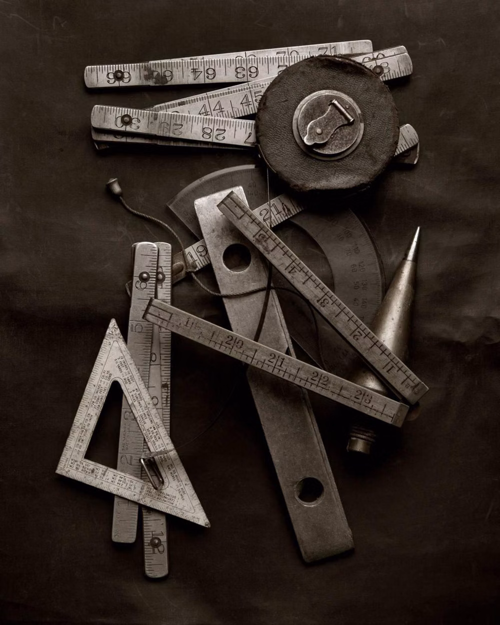 modernist metal workshop tools photograph -