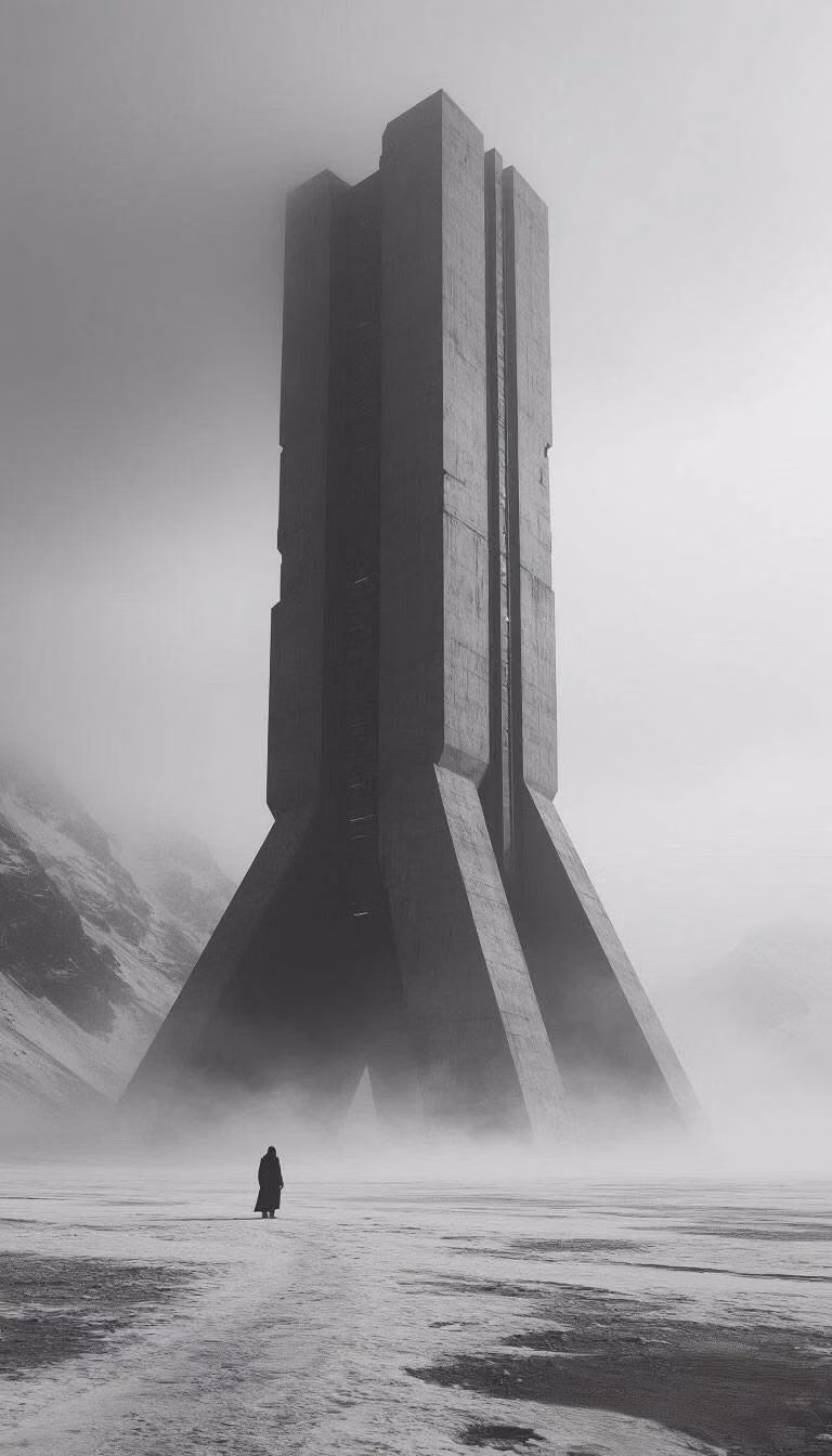 monumental concrete megastructure photograph - 