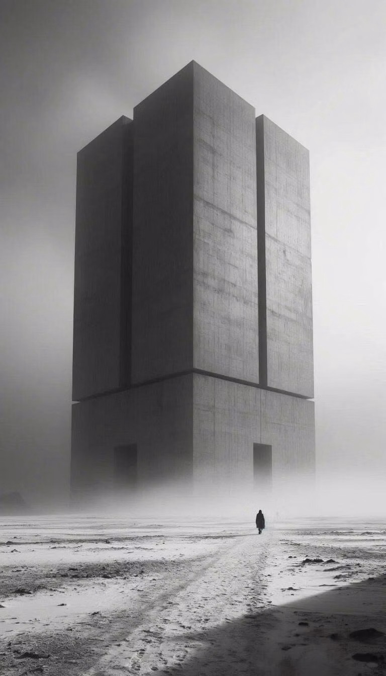 monumental concrete megastructure photograph - 
