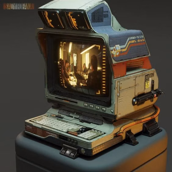 Cassette Futurism aesthetic -