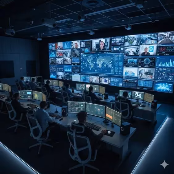 industrial CRT monitor control room photograph - Advanced Control Room & Monitoring Center AV Solution by GoLive eTechnologies Power your command operations with high-performance AV systems built for real-time monitoring, rapid decision-making & seamless team collaboration.  From LED Video Walls, PTZ Cameras, Matrix Switchers, and Pro-Grade Audio to Collaboration Platforms — we deliver a fully integrated Control Room experience designed for 24/7 operations.  ✔ Faster decision-making ✔ Enhanced situational awareness ✔ Seamless multi-source m...