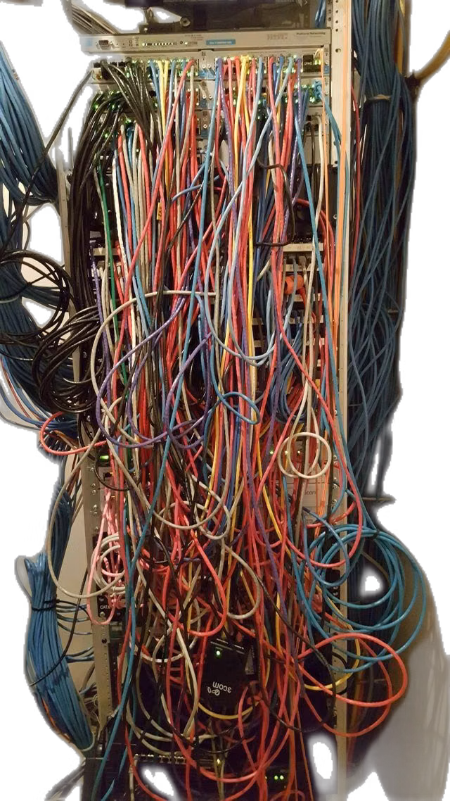 coiled vintage computer cables photograph - 