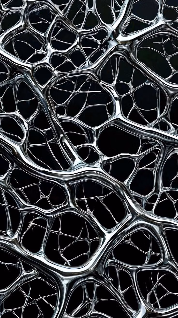 Chrome / Liquid Metal aesthetic -