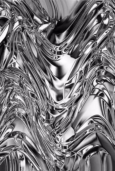molten silver metal studio photograph -