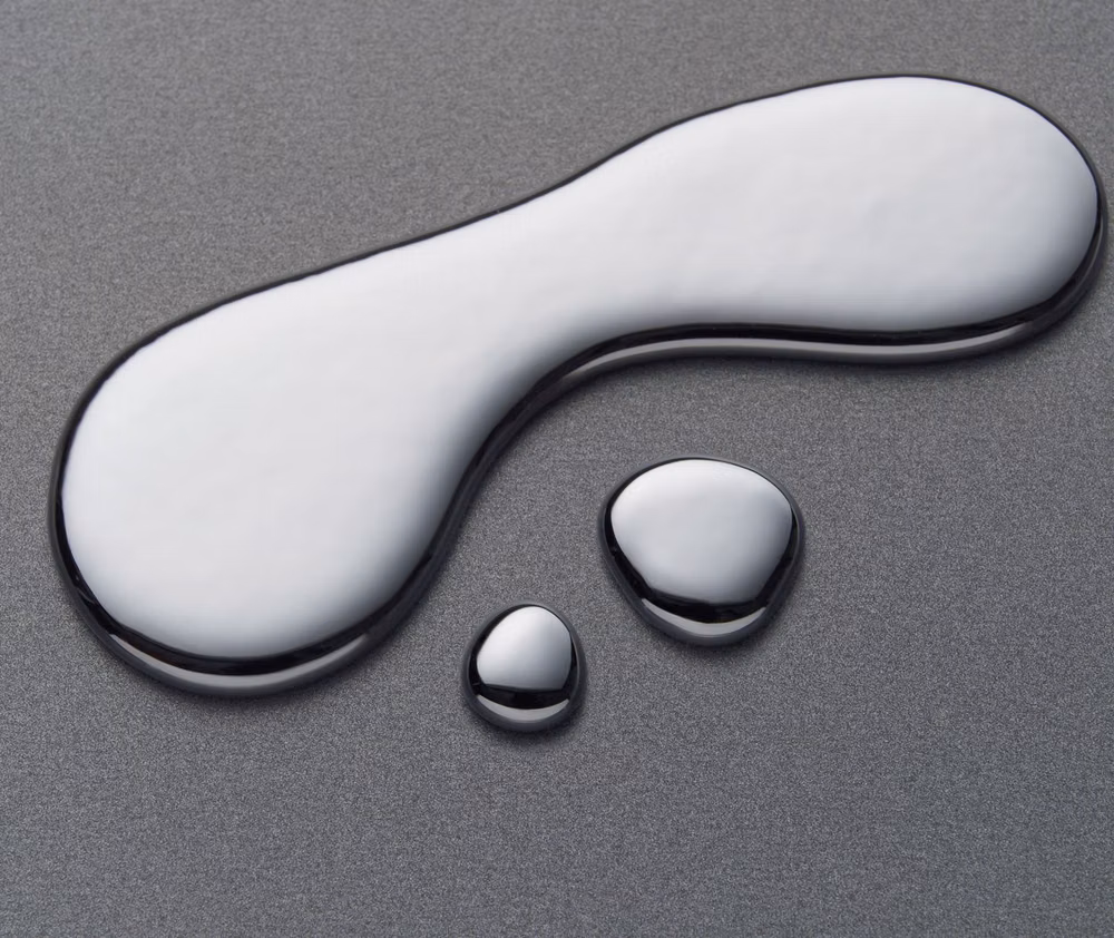 liquid mercury droplets macro photograph - Why Liquid Mercury Is So Damn Weird