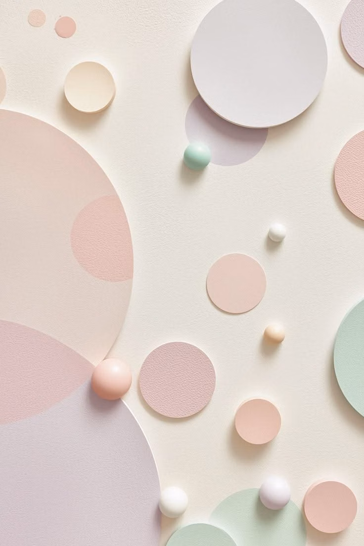 pastel soft foam geometric shapes photograph -