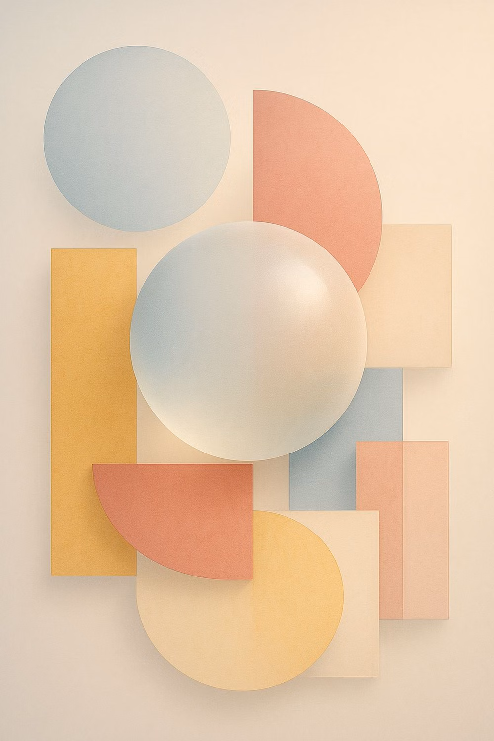 pastel soft foam geometric shapes photograph - Diseño Digital Photoshop IA Creaciones SuRamZ