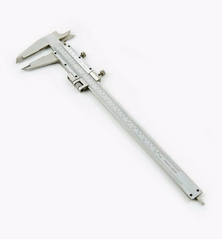 precision calipers white background product photograph -