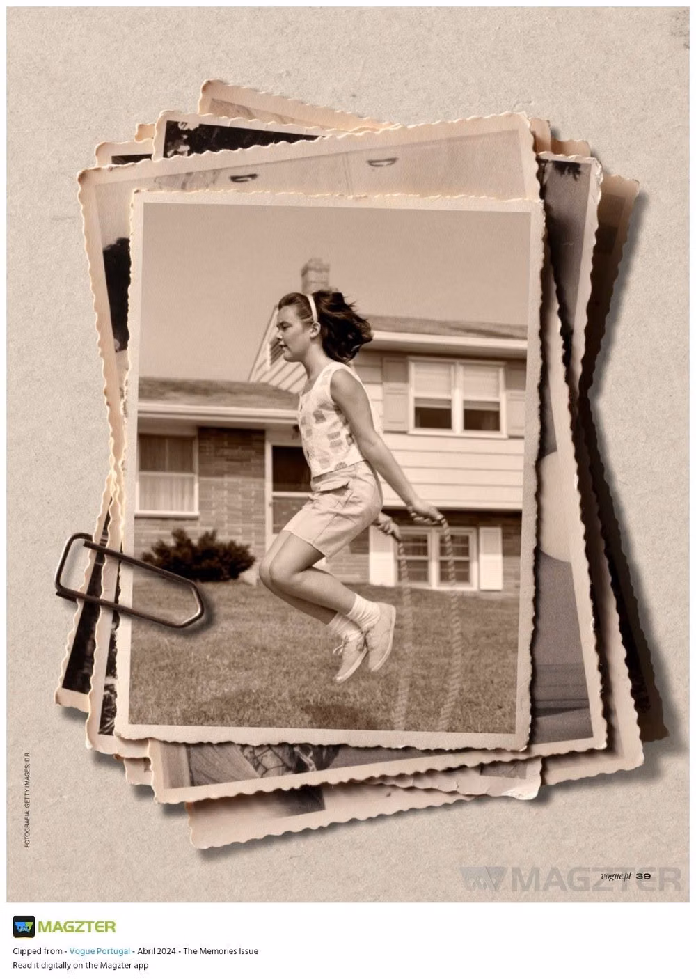 vintage magazine clippings overhead photograph -