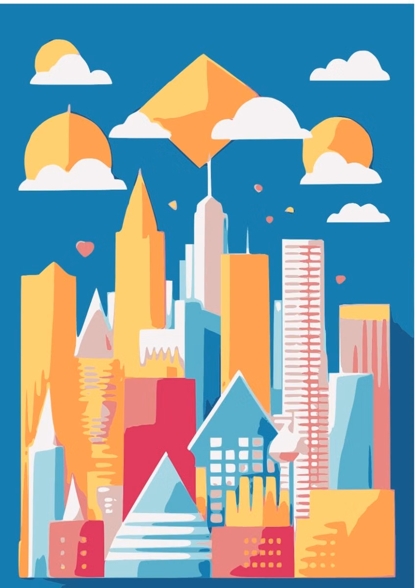 Corporate Memphis aesthetic - Flat illustrations offer a clean, modern aesthetic with a powerful punch. This collection showcases the versatility of this style, featuring a variety of themes and subjects brought to life with bold colors and minimal details.