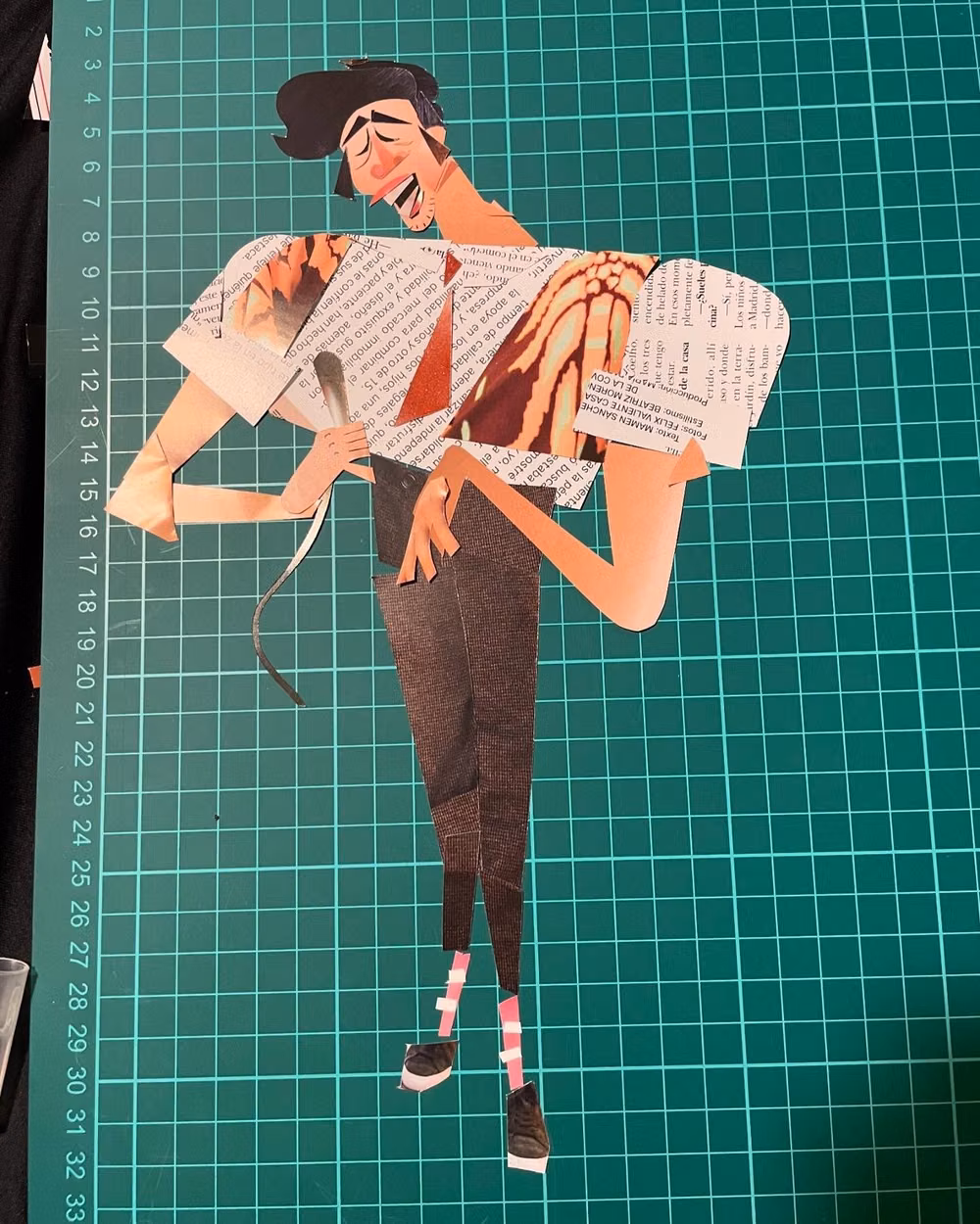 colorful paper cutout human figures photograph - Instagram