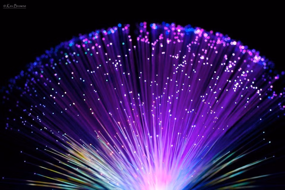 fiber optic strands glowing macro photograph - Fibre optic light for my 52 week project www.facebook.com/KevBrownePhotos