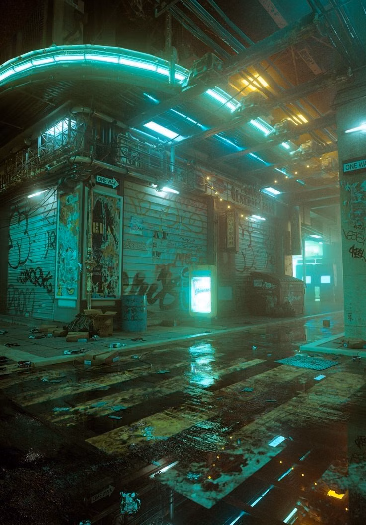 Cyberpunk aesthetic -