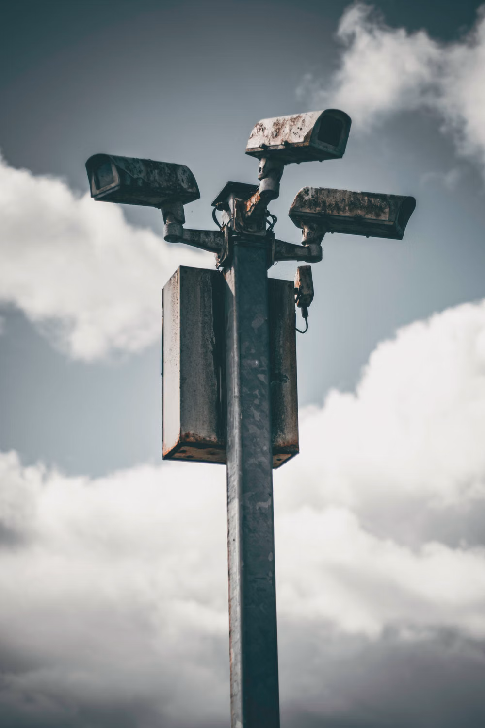 urban surveillance camera night photograph - Ever feel like you're being watched? #Photography #StillLife #Urban #City #RepublicOfIreland #Camera #CCTV