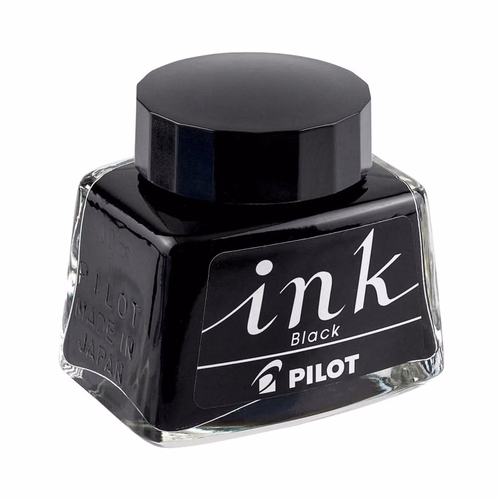 black fountain pen ink manuscript photograph - The Pilot Signature 30ml Ink Bottle is a reliable, high-quality ink designed for smooth, consistent writing with all Pilot and Namiki fountain pens, offering easy refills and a well-behaved formula that resists clogging and drying.
It is available in 3 colours and supports both cartridge and converter filling systems, making it a versatile choice for everyday use.
Ideal for Daily Use
The Pilot Signature ink is engineered for dependable performance, delivering a smooth flow that suits regular writing tasks without skipping or hard starts.
Its water-based formula ensures compatibility with a wide range of fountain pens, particularly excelling in Pilot models where it maintains consistent ink delivery. This makes it a practical choice for journaling, note-taking, or correspondence where reli