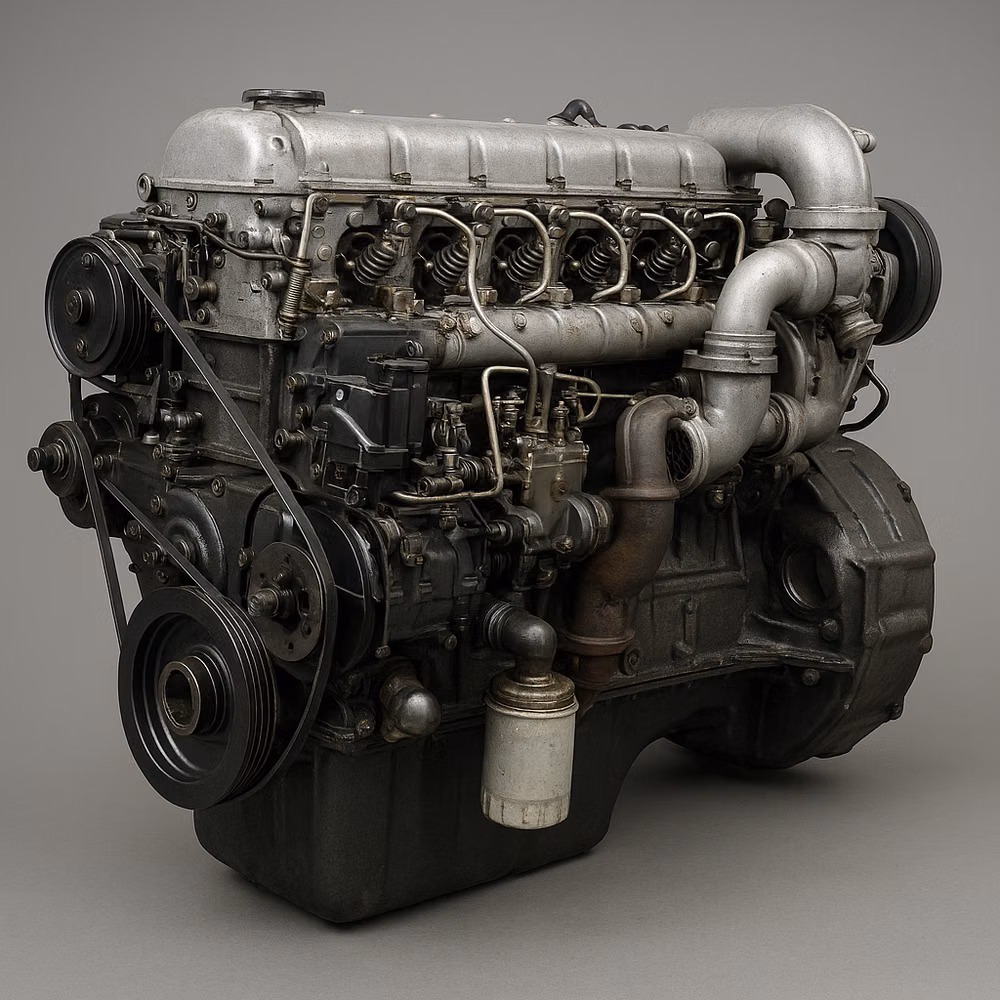 vintage diesel engine machinery photograph - Complete Mercedes OM617 engine specifications including displacement, power, torque, and OM617.952 turbo details. Perfect for mechanics, restorers, and diesel enthusiasts looking for accurate technical data and diagrams. #OM617 #MercedesDiesel #DieselEngine #MechanicLife #EngineSpecs “OM617 engine diagram”  “Mercedes diesel engine specs”  “OM617 turbo upgrade”  “Diesel engine troubleshooting”  “Engine wiring diagram”