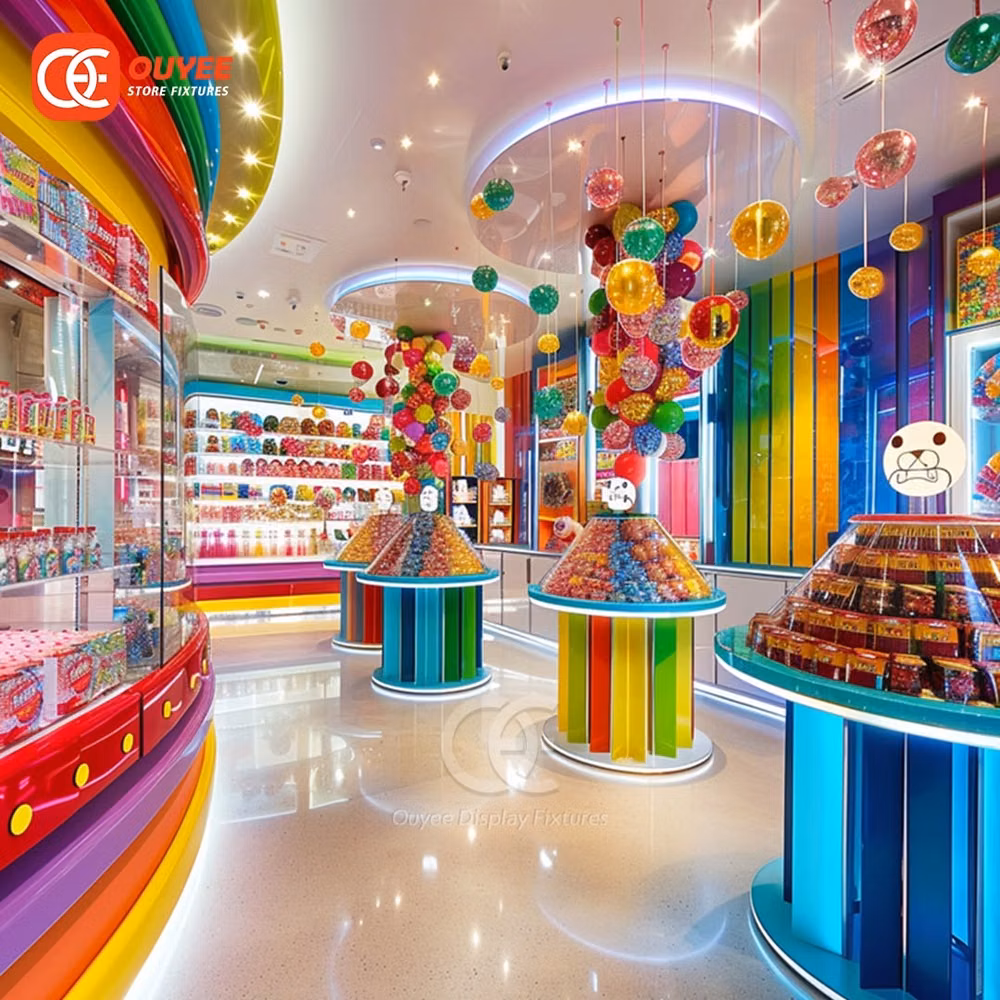 bright colorful candy store interior photograph - 🌐 Website：www.ouyedisplay.com

Stepping into this candy store feels like a burst of joy. We designed it to be as playful as it is practical, turning every shelf and fixture into a sweet temptation that keeps customers coming back for more.
✔️ Eye-catching spiral towers for maximum product visibility
✔️ Reinforced steel frames for long-term structural integrity
✔️ Vibrant, scratch-resistant finishes that stay bright for years

Let’s craft a candy haven that’s as durable as it is delightful.
📩 ...