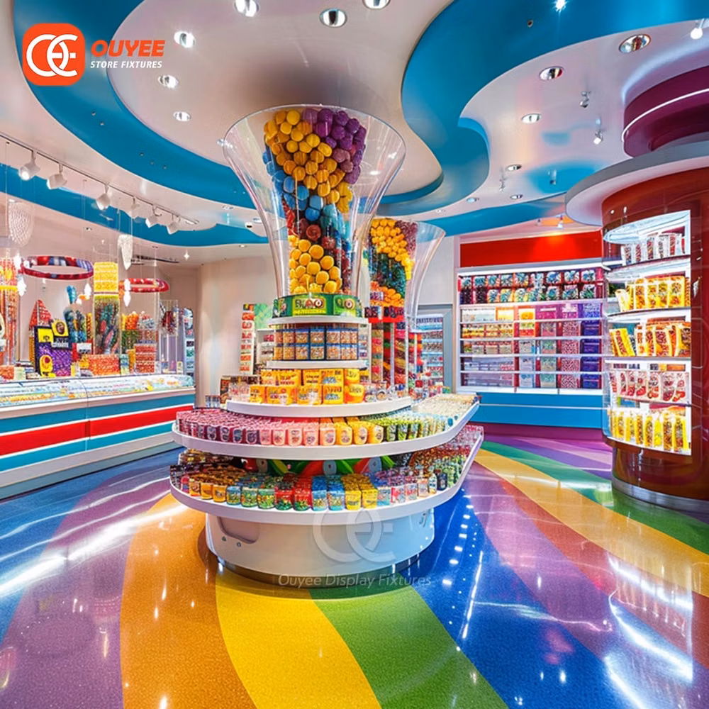 bright colorful candy store interior photograph - 🌐 Website：www.ouyedisplay.com

Stepping into this candy store feels like a burst of joy. We designed it to be as playful as it is practical, turning every shelf and fixture into a sweet temptation that keeps customers coming back for more.
✔️ Eye-catching spiral towers for maximum product visibility
✔️ Reinforced steel frames for long-term structural integrity
✔️ Vibrant, scratch-resistant finishes that stay bright for years

Let’s craft a candy haven that’s as durable as it is delightful.
📩 ...