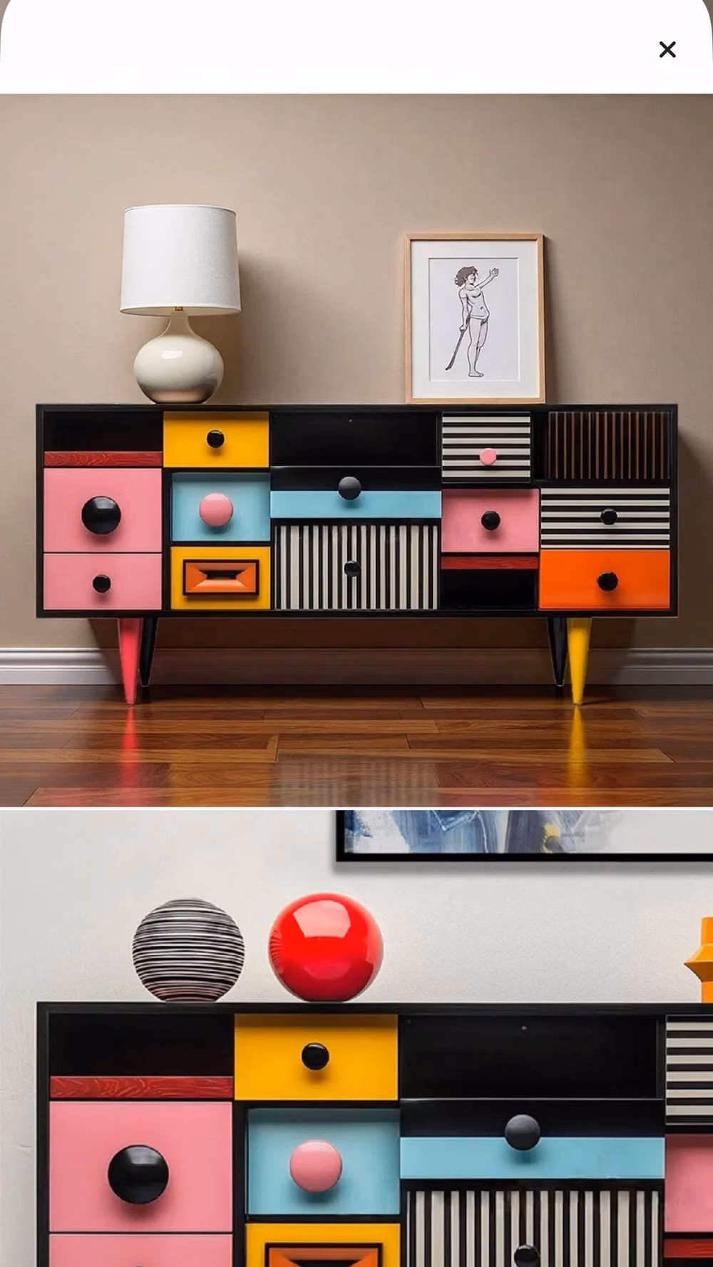 bold colorful painted furniture photograph - 