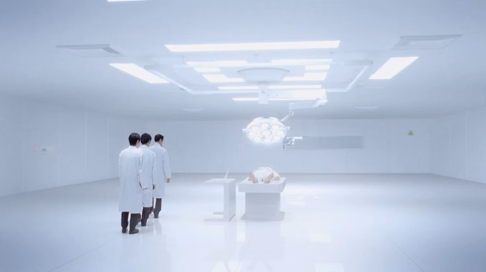 clean white robotics laboratory photograph - 