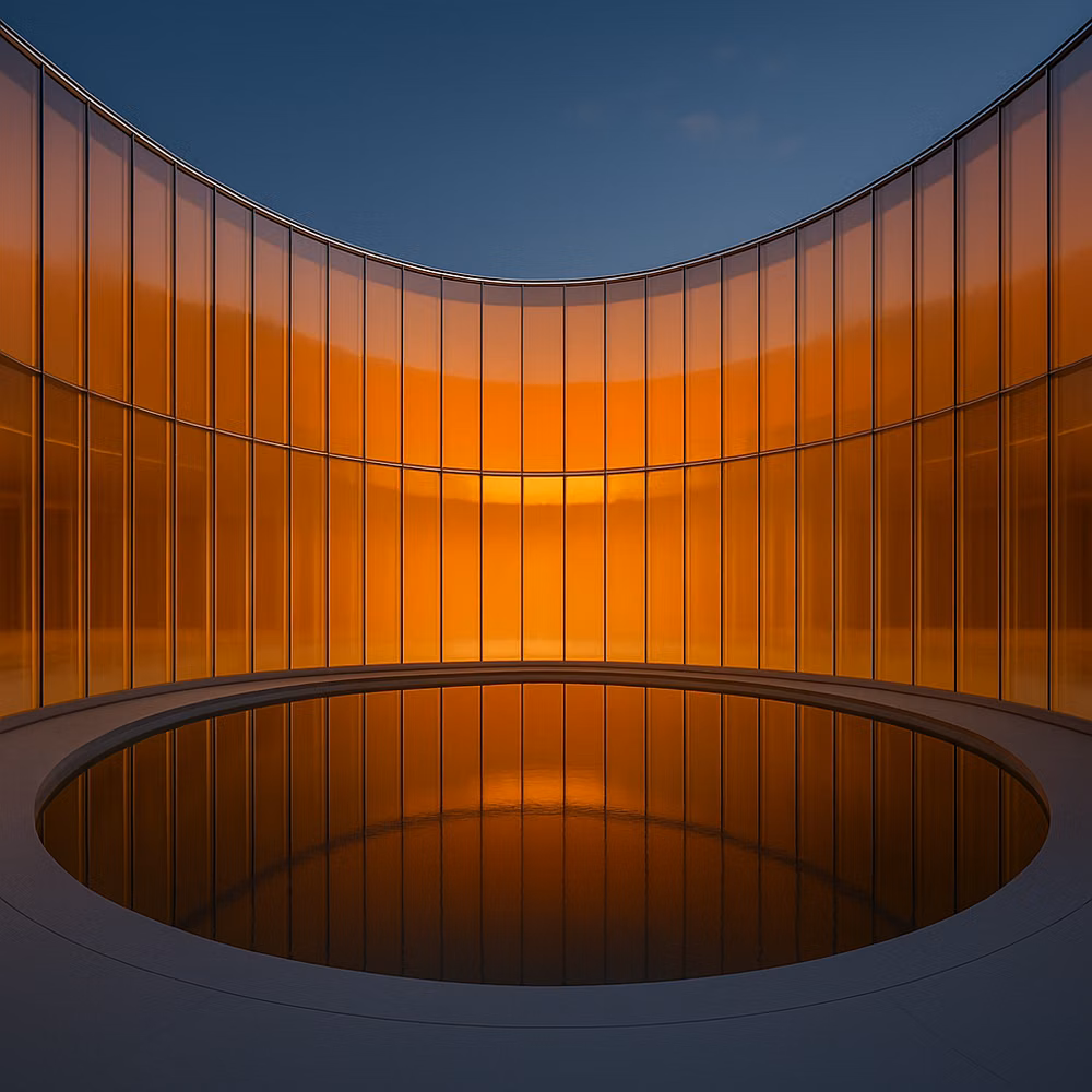 orange safety glass architecture photograph - 