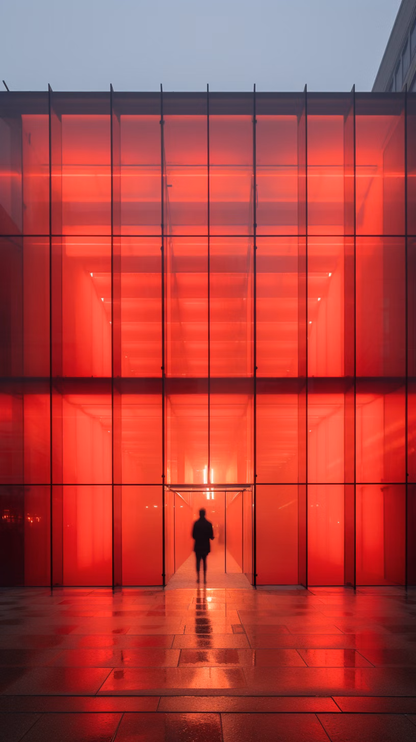 orange safety glass architecture photograph - 