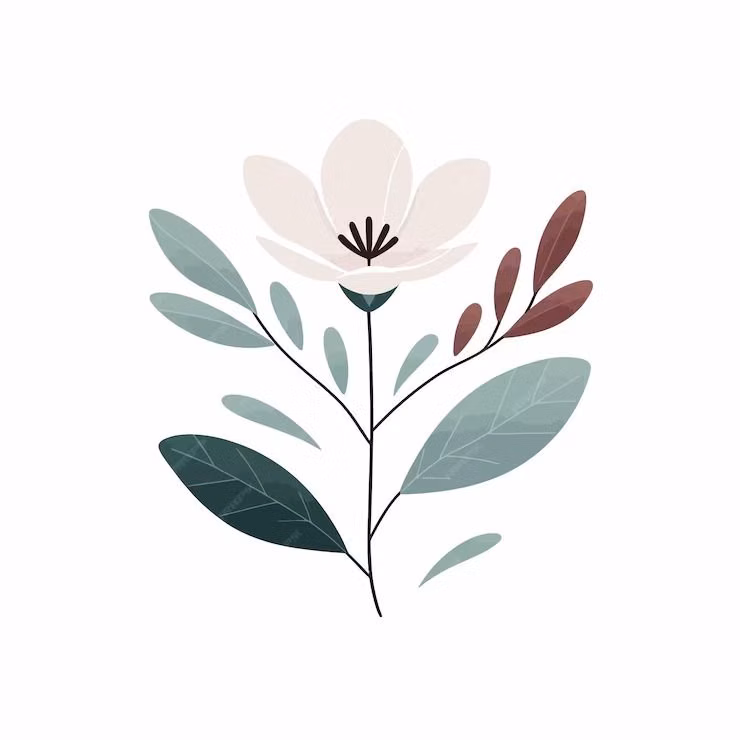 Flat Design aesthetic - Premium Vector | Flat design of minimalist spring flowers