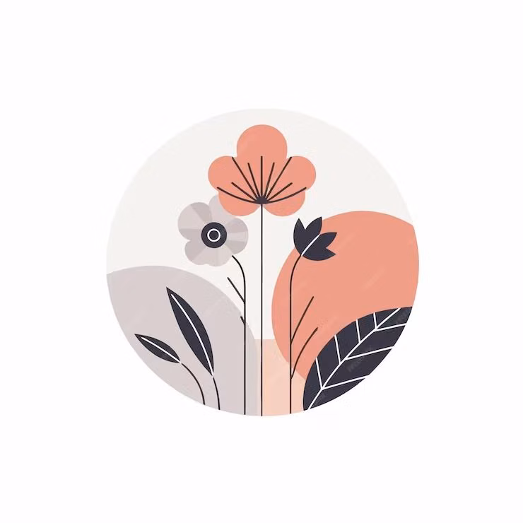 Flat Design aesthetic - Premium Vector | Flat design of minimalist spring flowers
