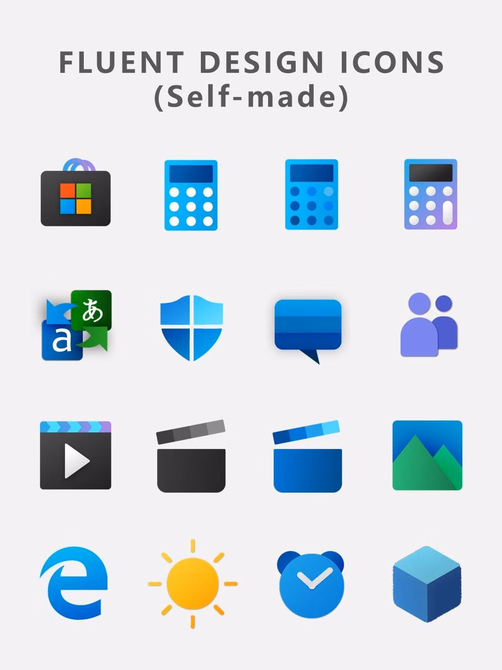 Fluent Design aesthetic - 