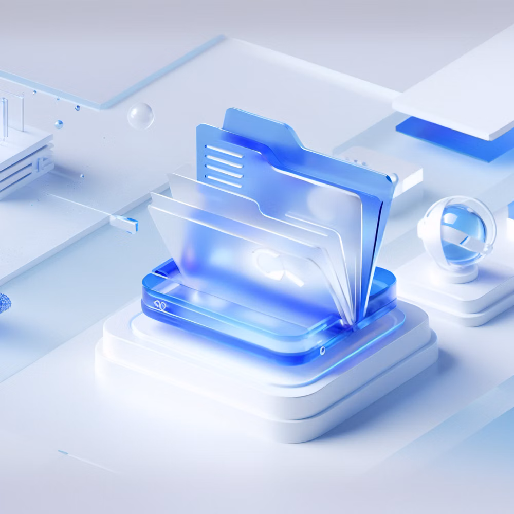 Fluent Design aesthetic - 文件夹 玻璃