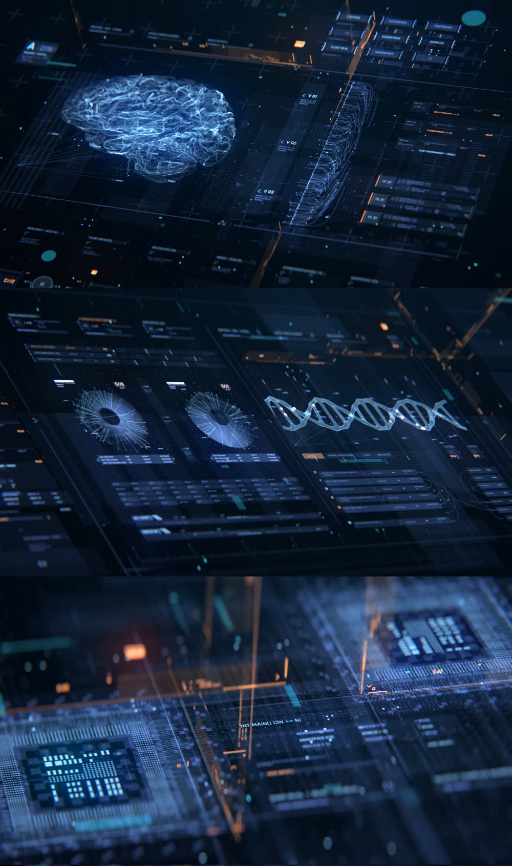 FUI / HUD aesthetic -