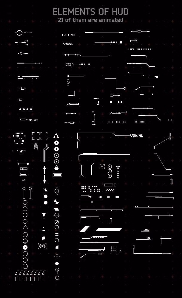 FUI / HUD aesthetic -