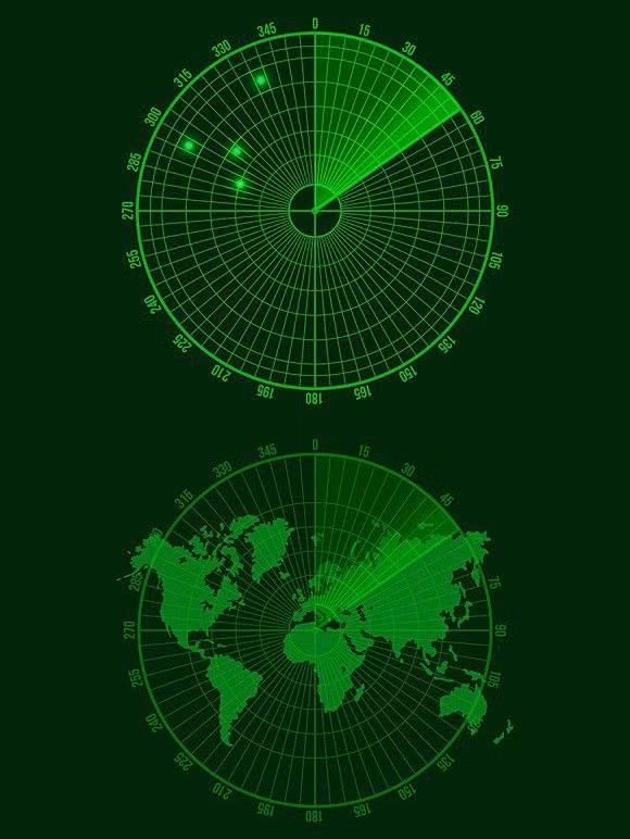 green radar scope screen close up photograph - Green Radar Screen. Objects. $6.00
