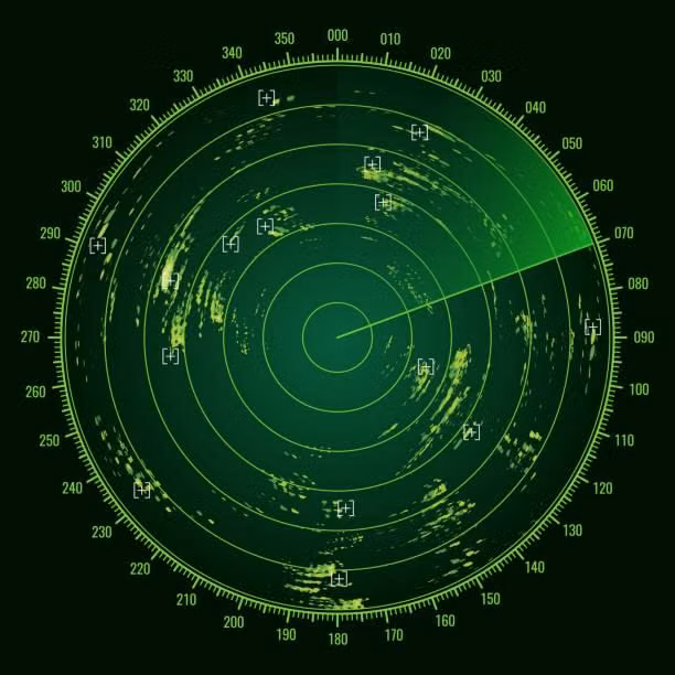 green radar scope screen close up photograph -