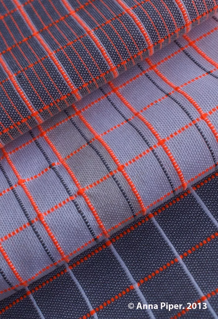 woven geometric grid textile macro photograph - Anna Piper. 2013. Thick & Thin: Grids