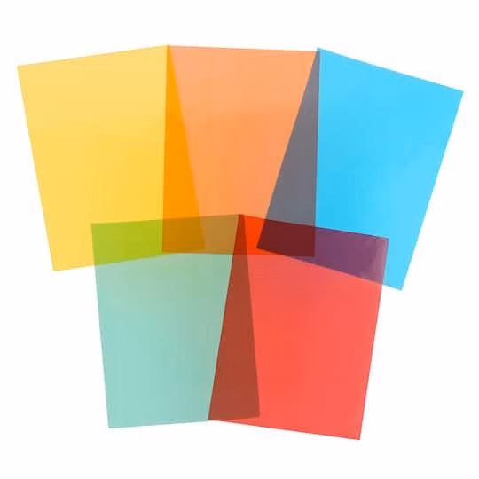 translucent colored acrylic sheets overlap photograph - Primary Acetate Sheets, 50ct. by Creatology™ | Michaels