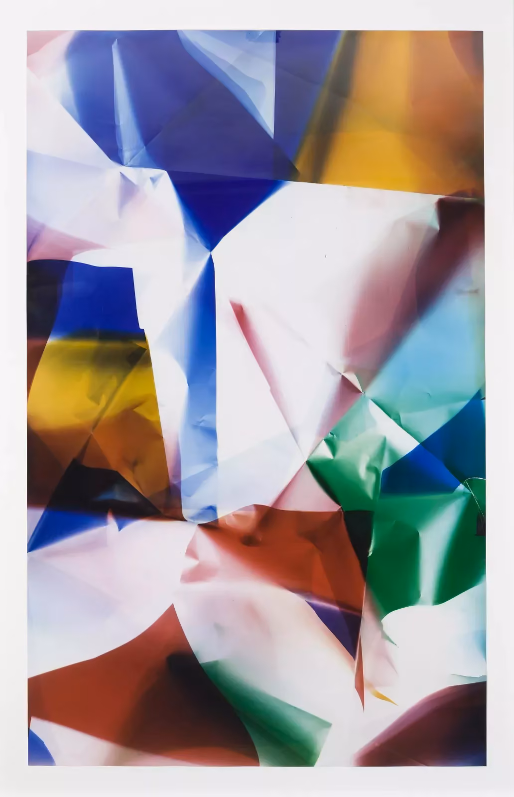translucent colored acrylic sheets overlap photograph -