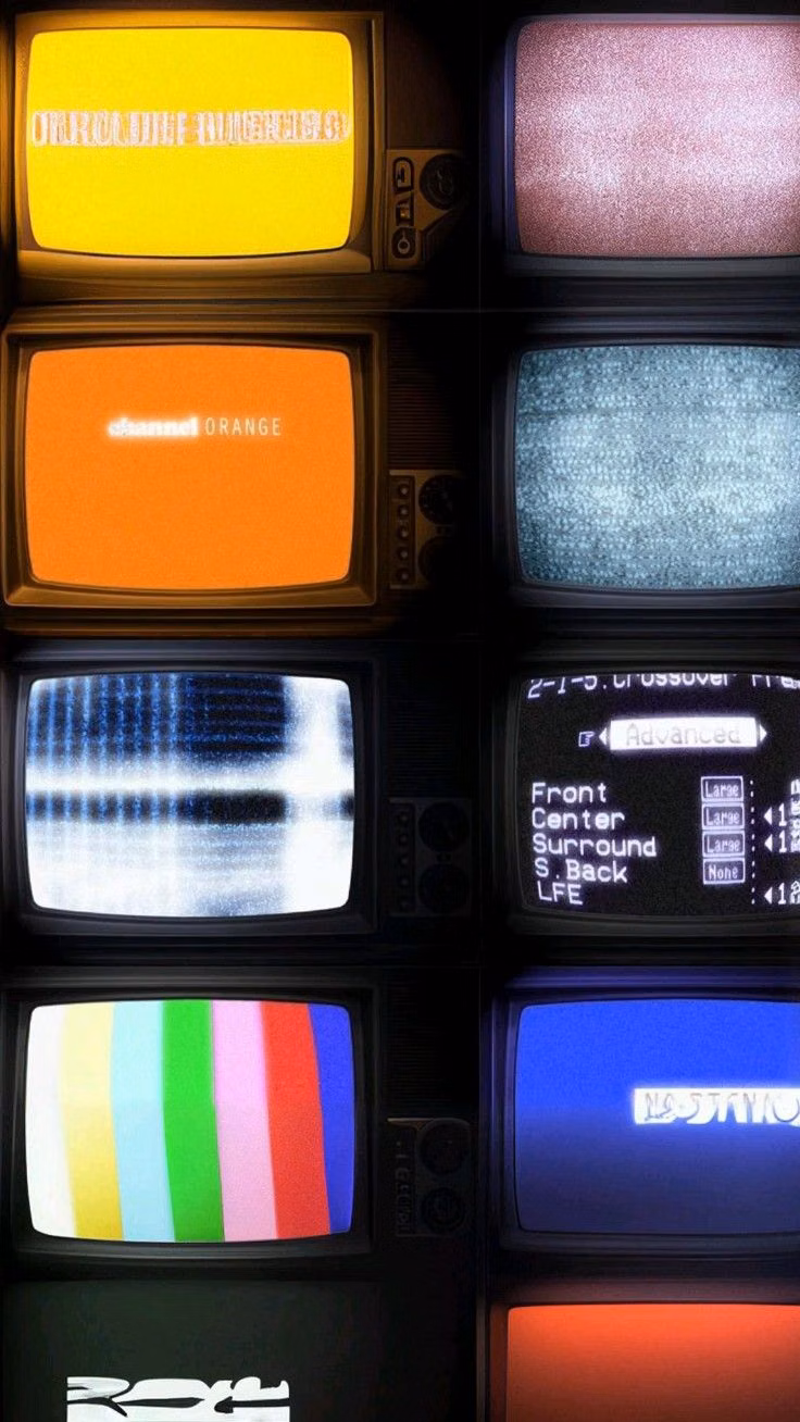 VHS tracking distortion television photograph - 