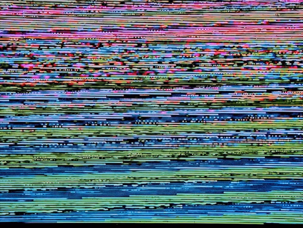 color CRT scanlines macro photograph - "Disconnect to reconnect with what matters—your purpose and passions within."