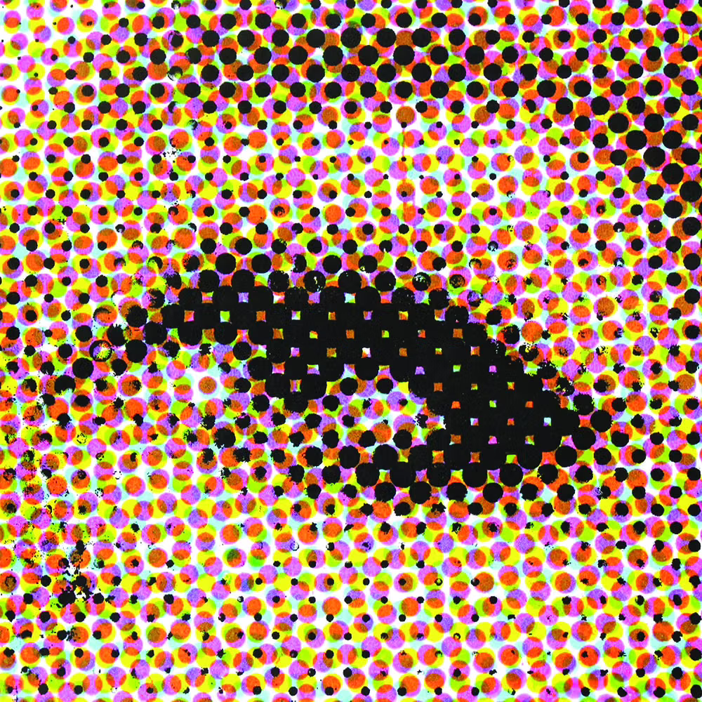 Ben Day dots vintage comic macro photograph -
