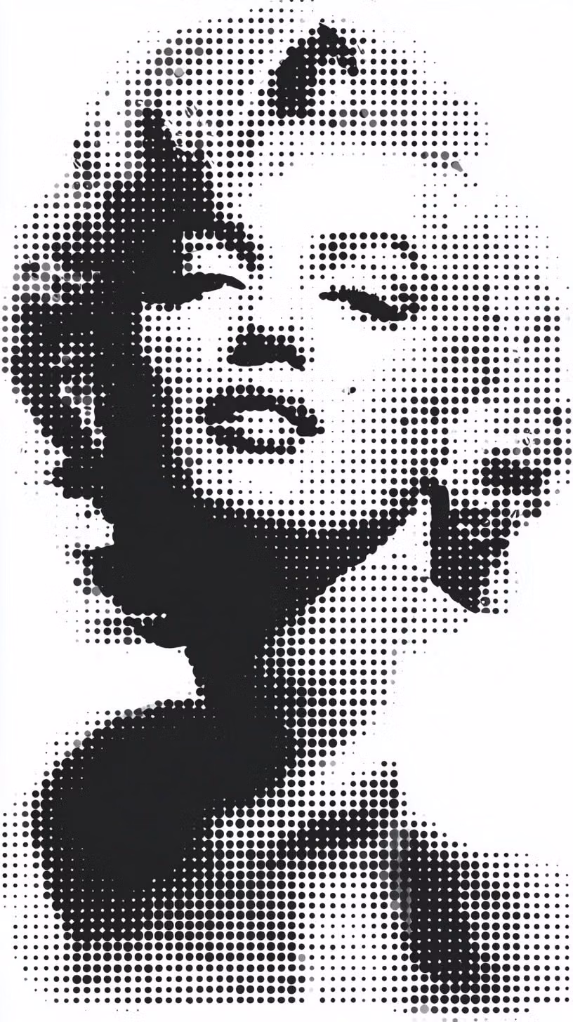 Ben Day dots vintage comic macro photograph -